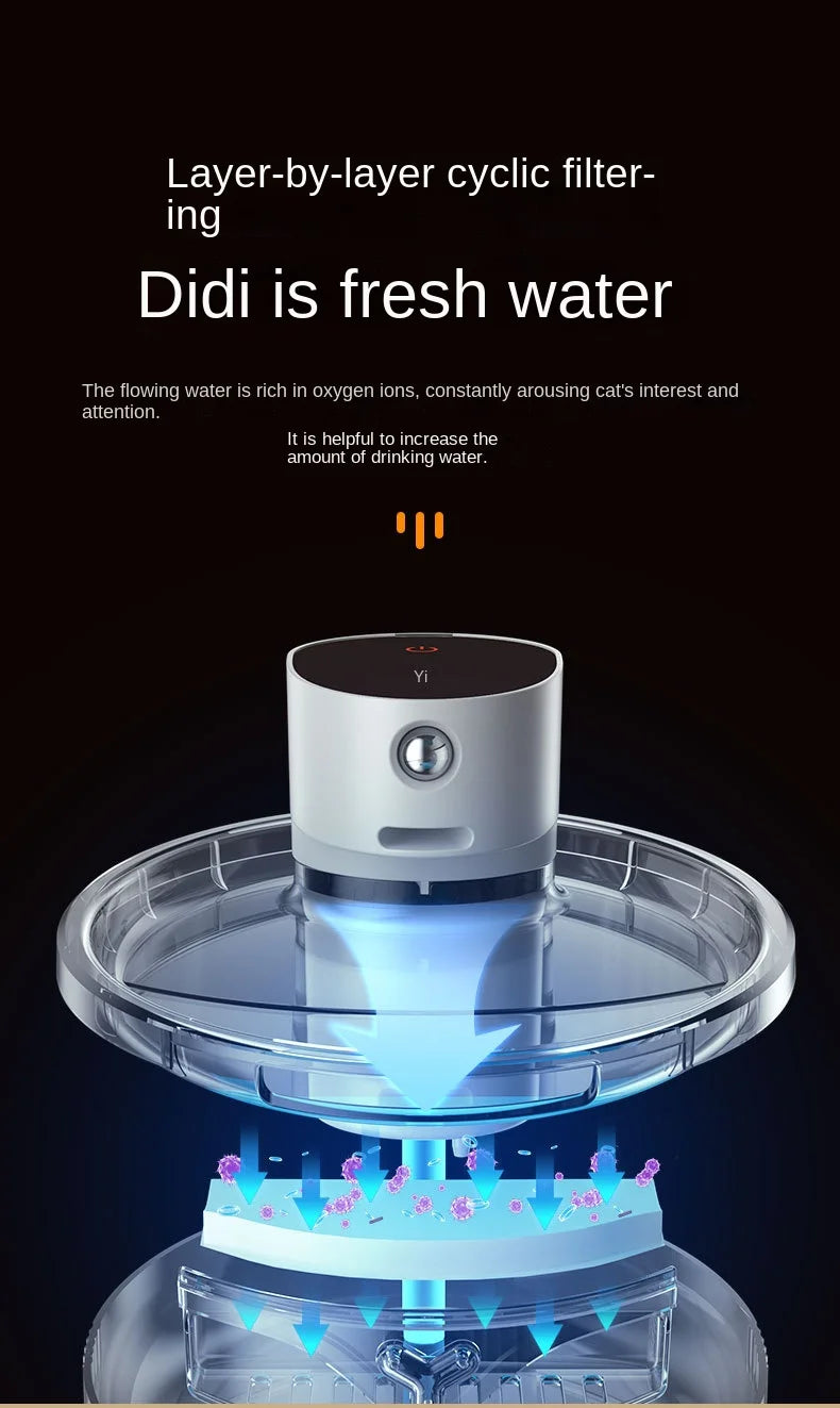 USB Wireless Rechargeable 2.5L Automatic Pet Water Fountain