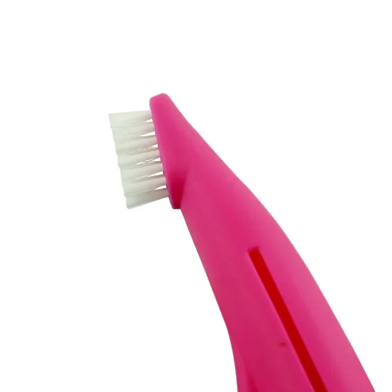 Soft Bristle Multi-Angle Pet Finger Toothbrush w/Handle