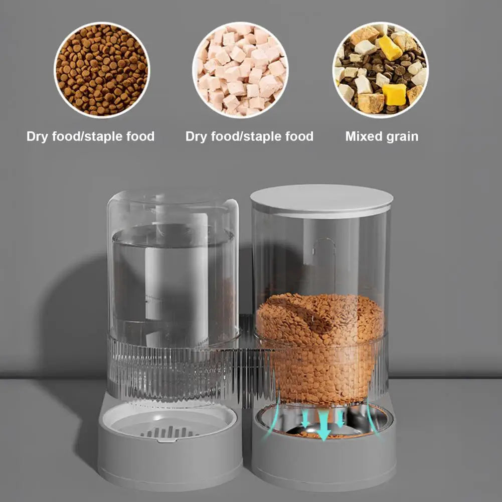 2-in-1 Automatic Pet Feeder & Water Dispenser Set
