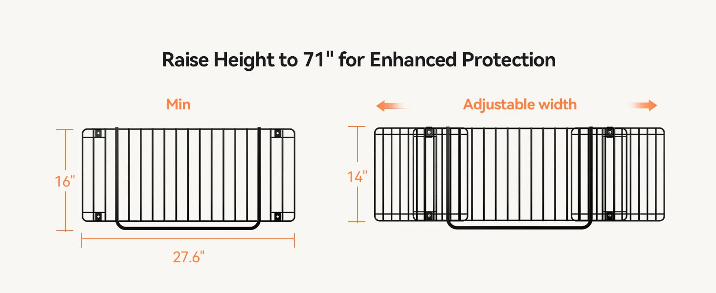 Extra-Tall Pressure Mounted Easy Walk-Thru Pet Gate