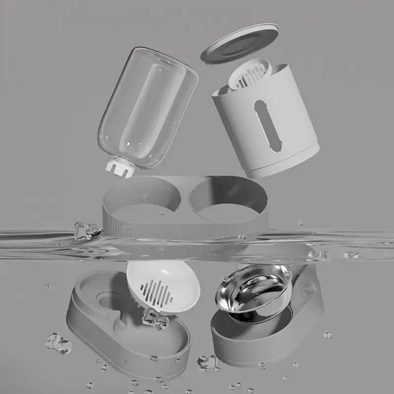 Dual Automatic Pet Food & Water Dispenser