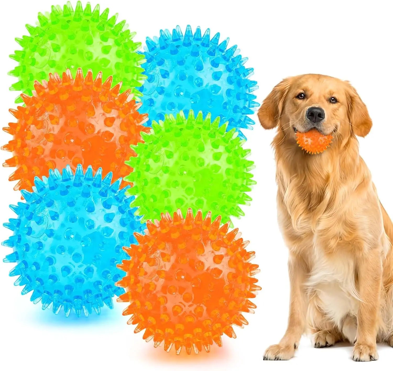 Multi-Pack Squeaky Teething Chew & Treat Balls for Small Dogs
