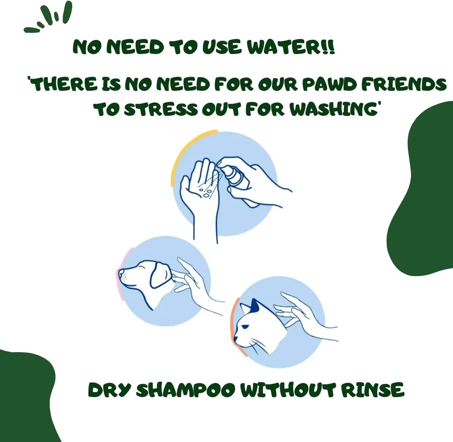 Waterless No-Rinse Aloe Vera Foam Pet Shampoo