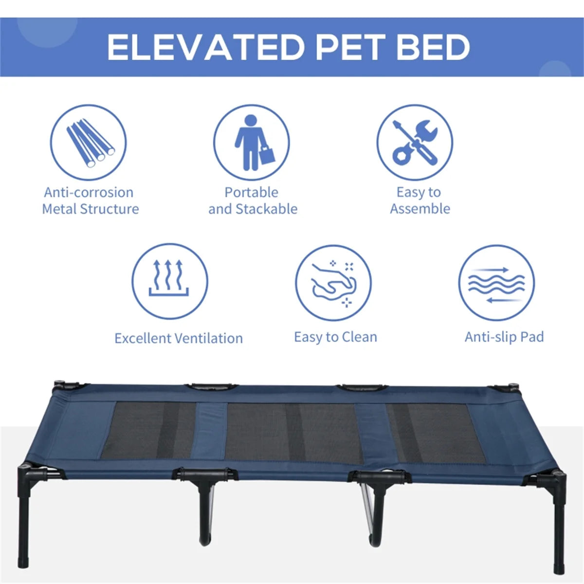 Portable Steel Frame Durable Pet Bed