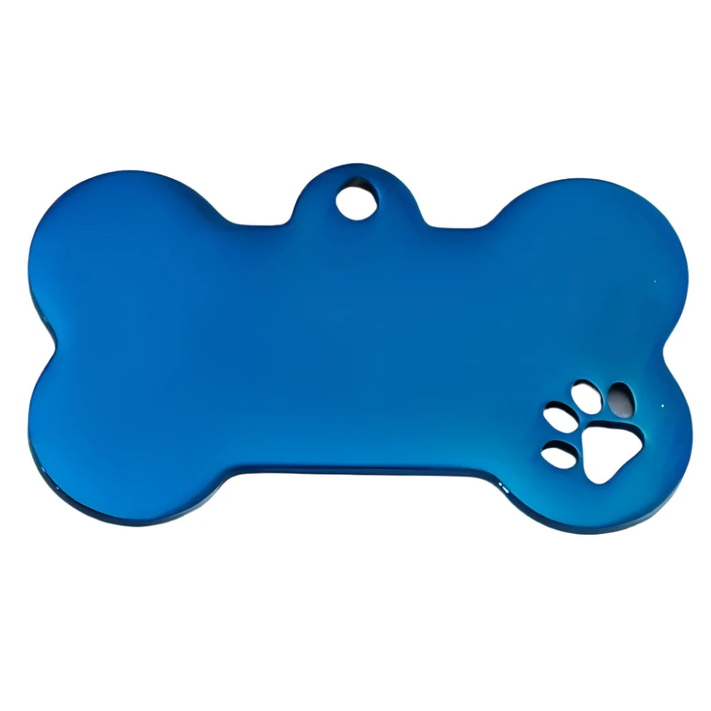 10PC Set Stainless Steel Paw Bone Blank Dog ID Tags