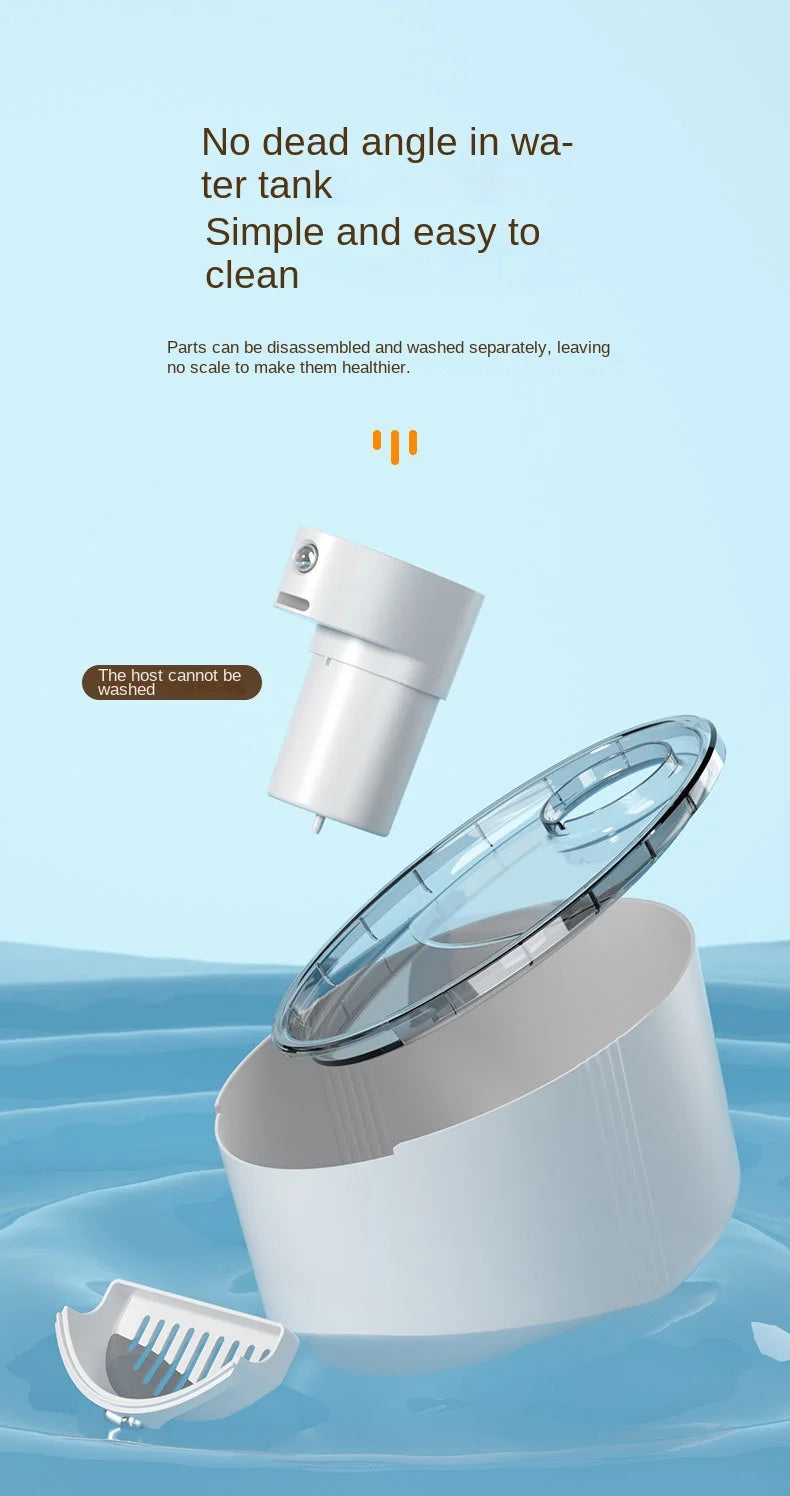 USB Wireless Rechargeable 2.5L Automatic Pet Water Fountain