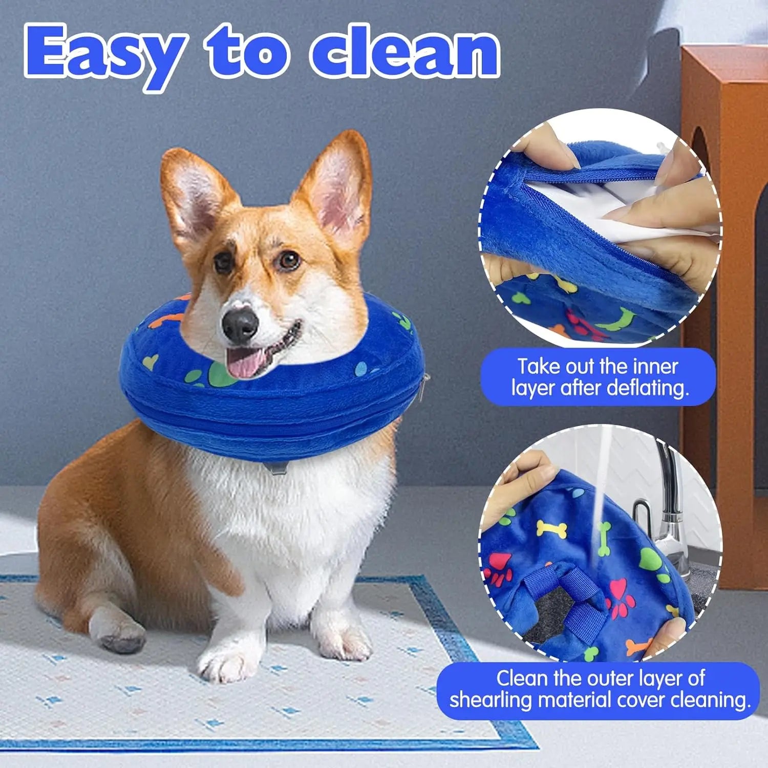 Protective Inflatable Pet Recovery Collar