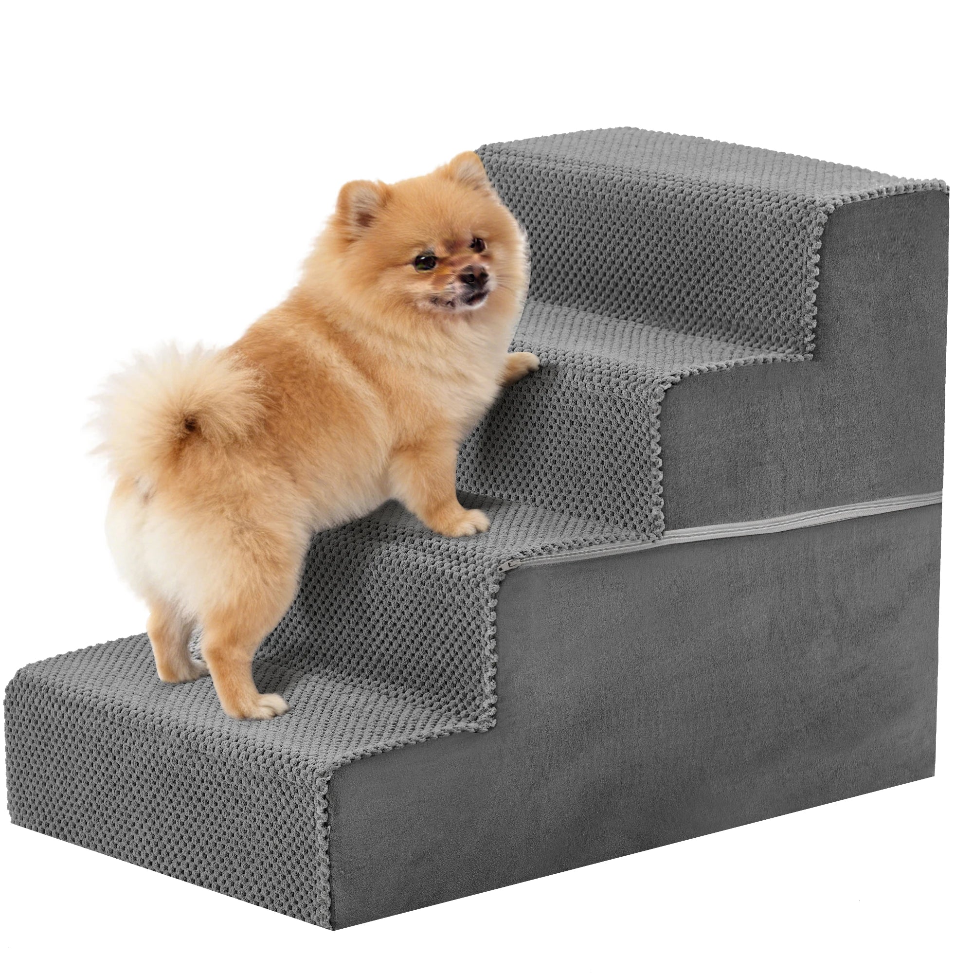 JHK Right Angled Non-Slip Foam Dog Stairs