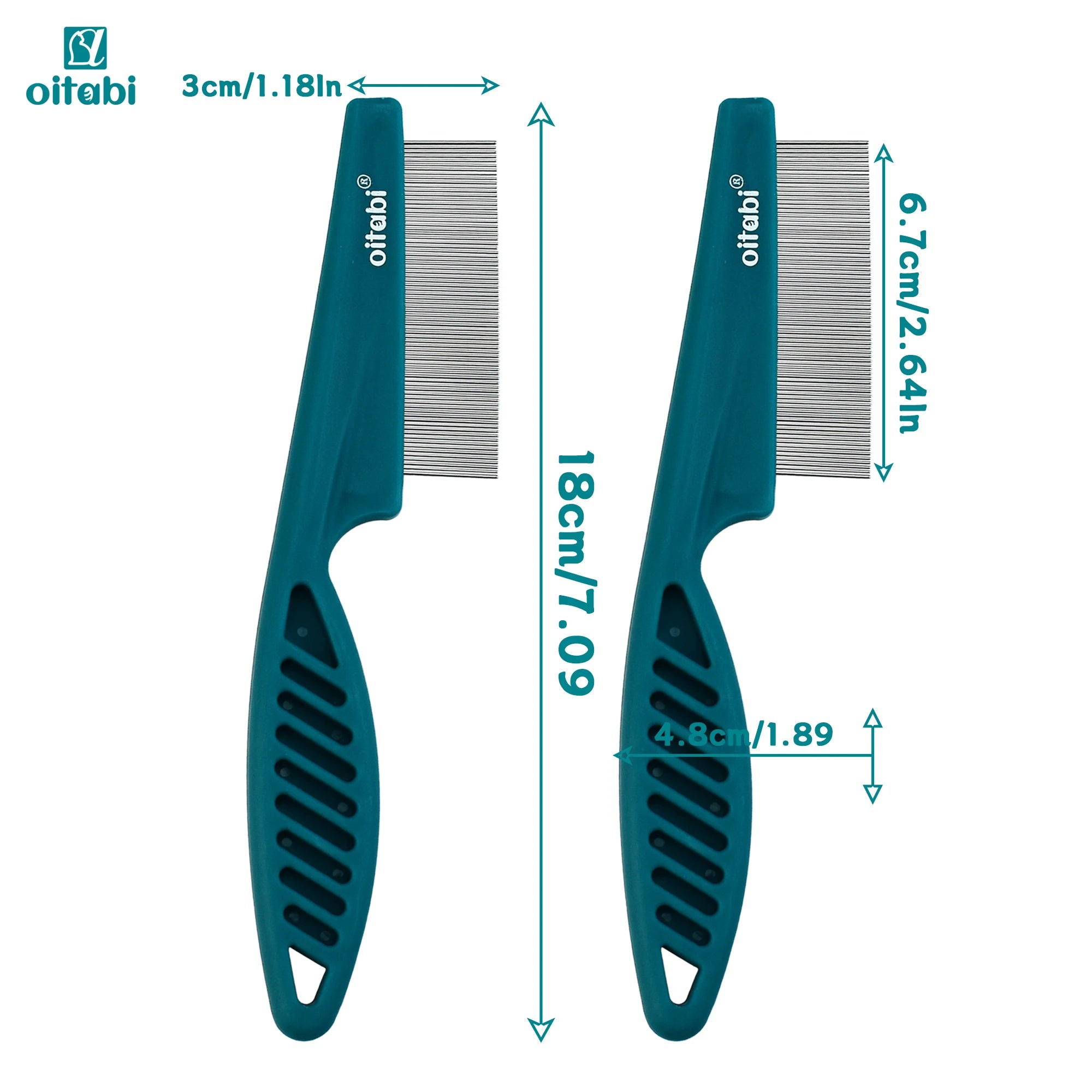 Precision Fine Tooth Dog Grooming & Flea Removal Comb