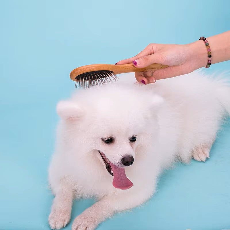 Truelove Wooden Handle Pet Grooming Massage Brush