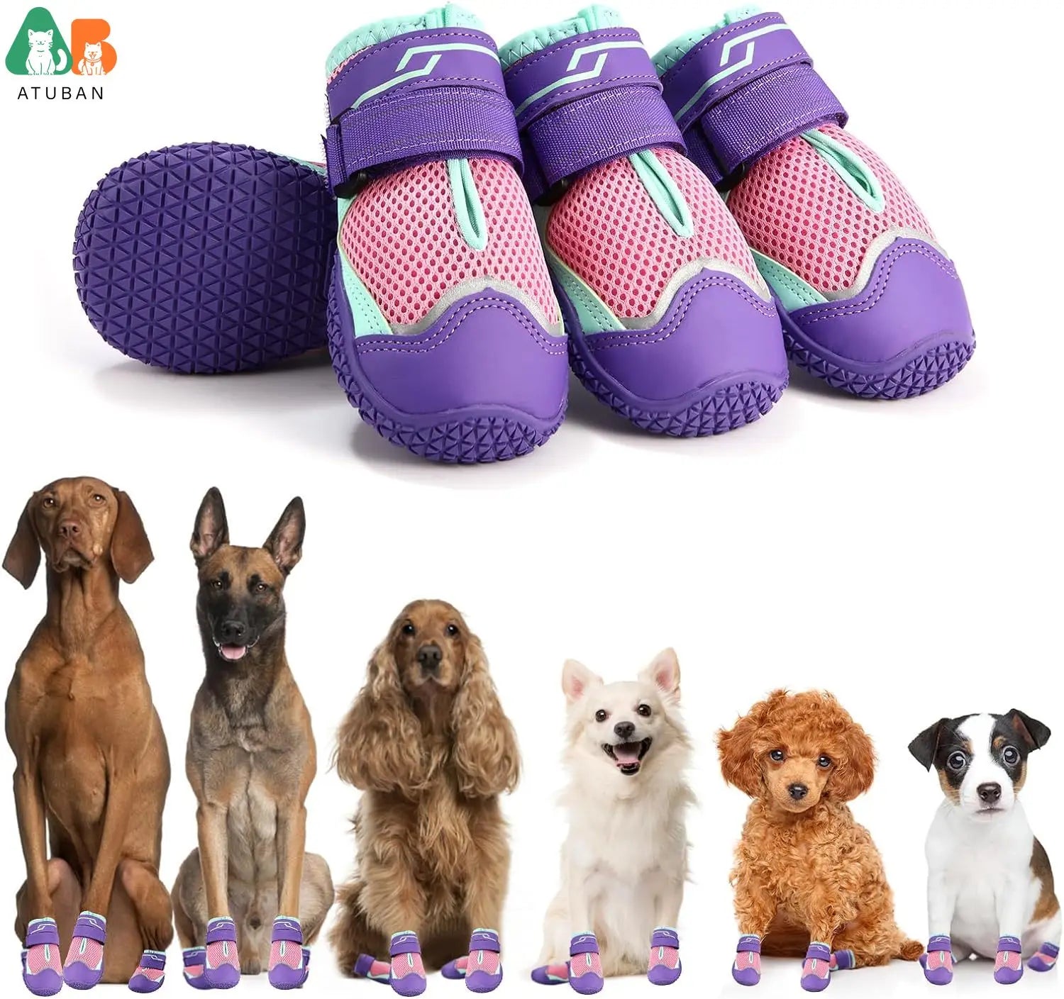 High-Cut Reflective Waterproof Dog Paw Protector Boots