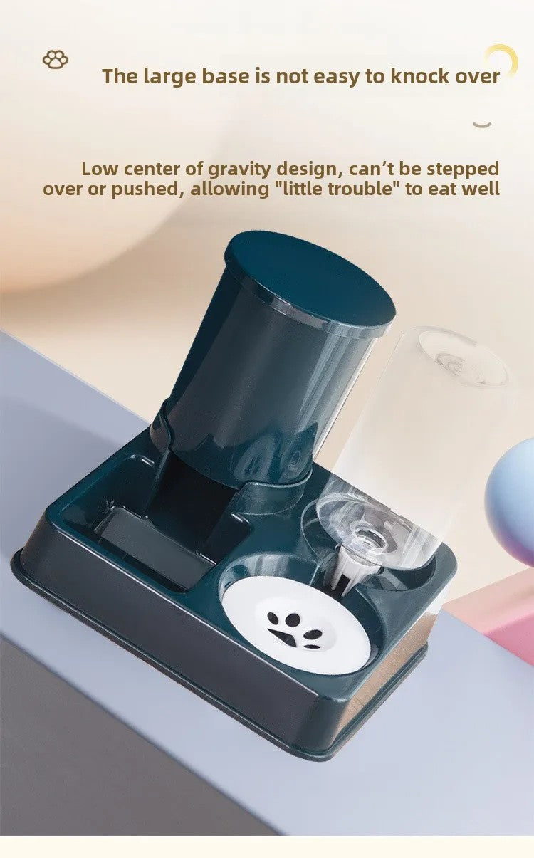 2-In-1 Tilted Pet Gravity Food & Water Dispenser Set