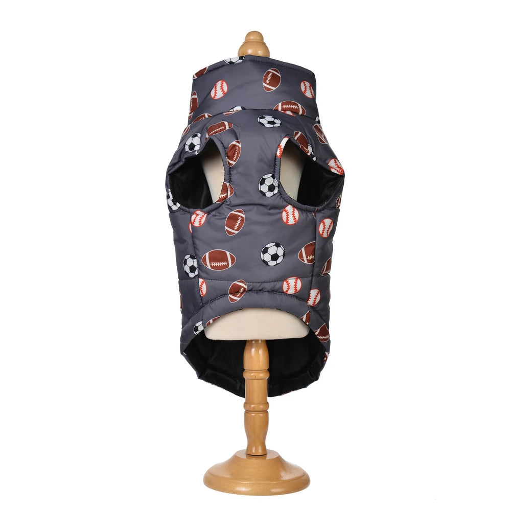Printed Waterproof Warm Dog Coat