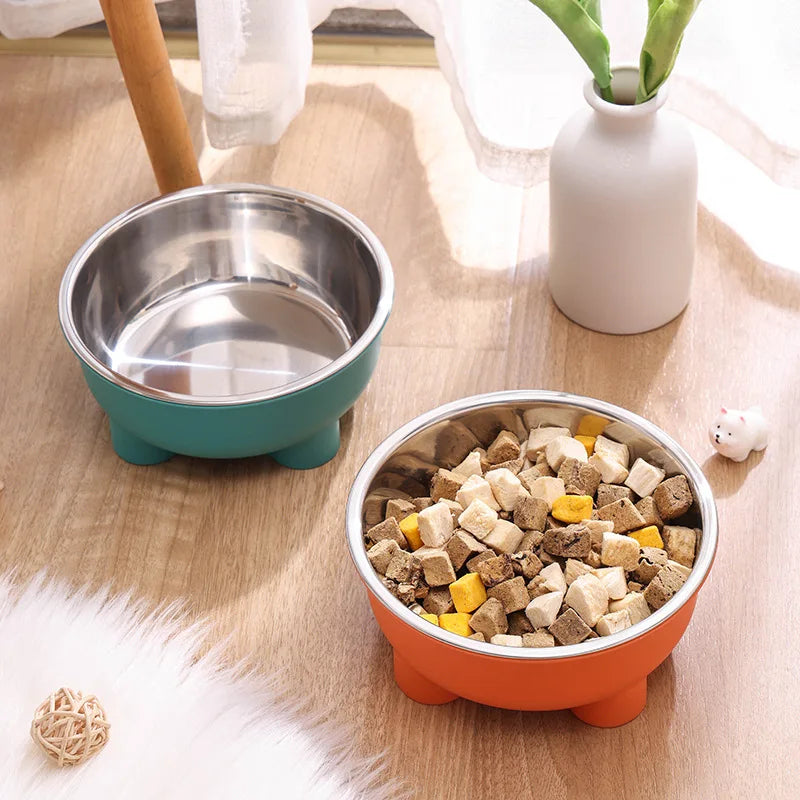 Thickened Stainless Steel Non-Slip Detachable Pet Bowl