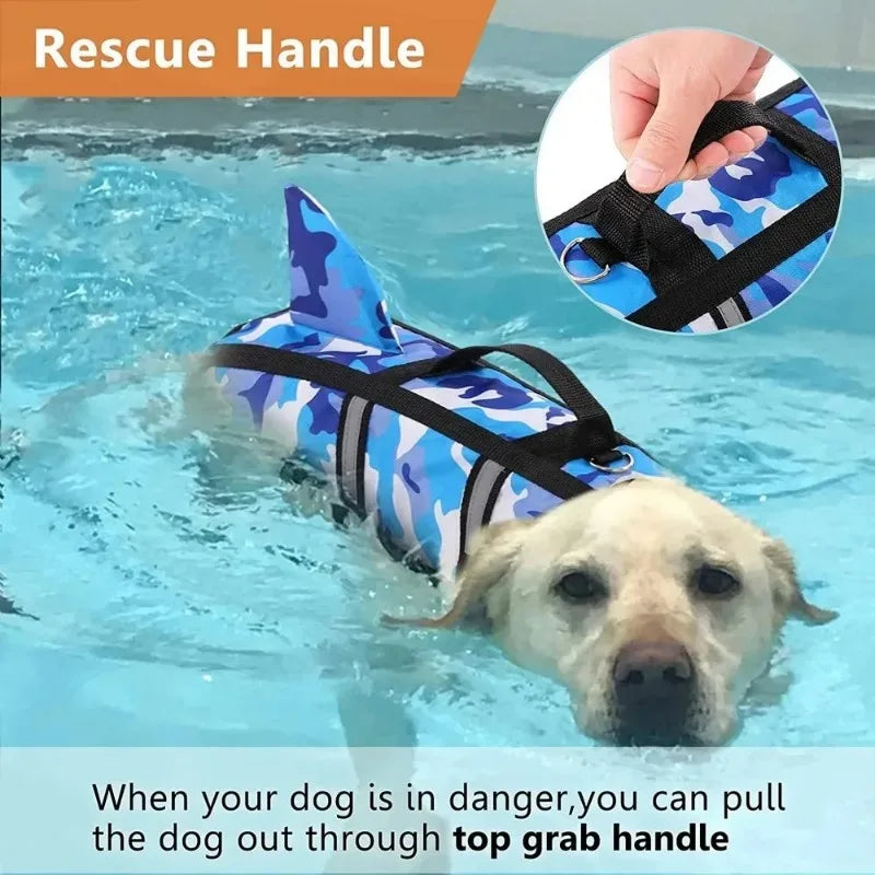 High Performance Shark Fin Design Dog Life Jacket