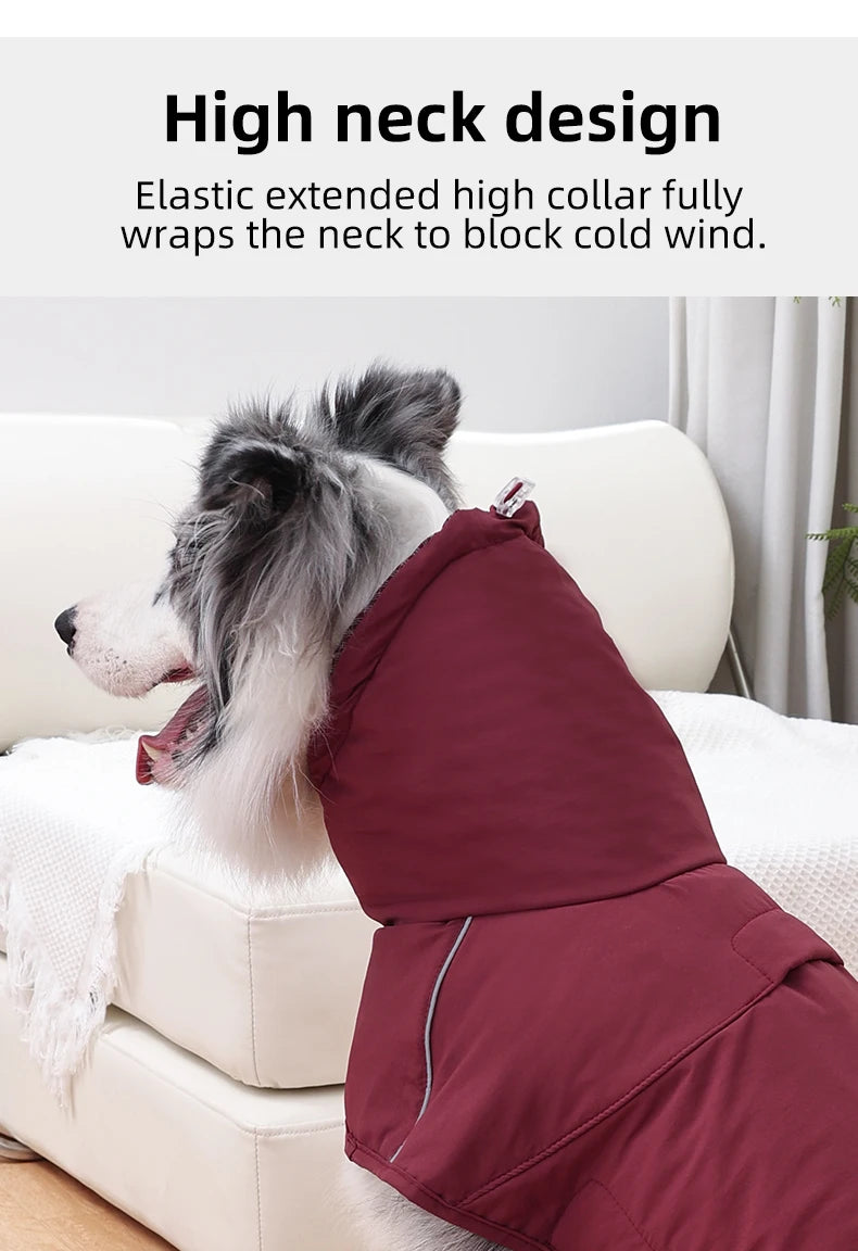 Winter Waterproof Insulated Softshell Dog Parka