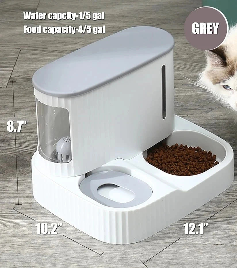 2-in-1 Gravity Pet Food & Water Dispenser