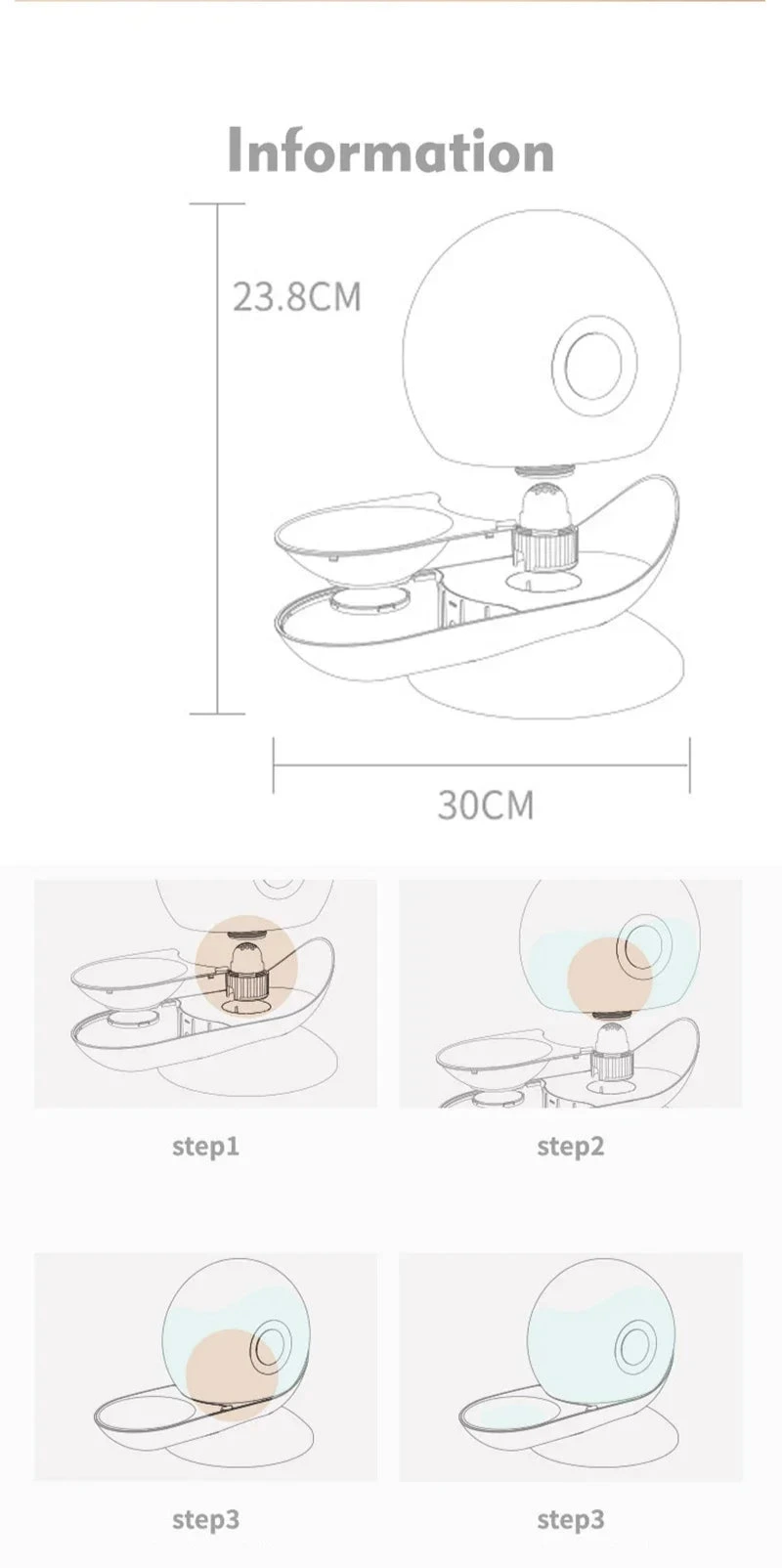 Cute Snails Shape Automatic Pet Water Dispenser