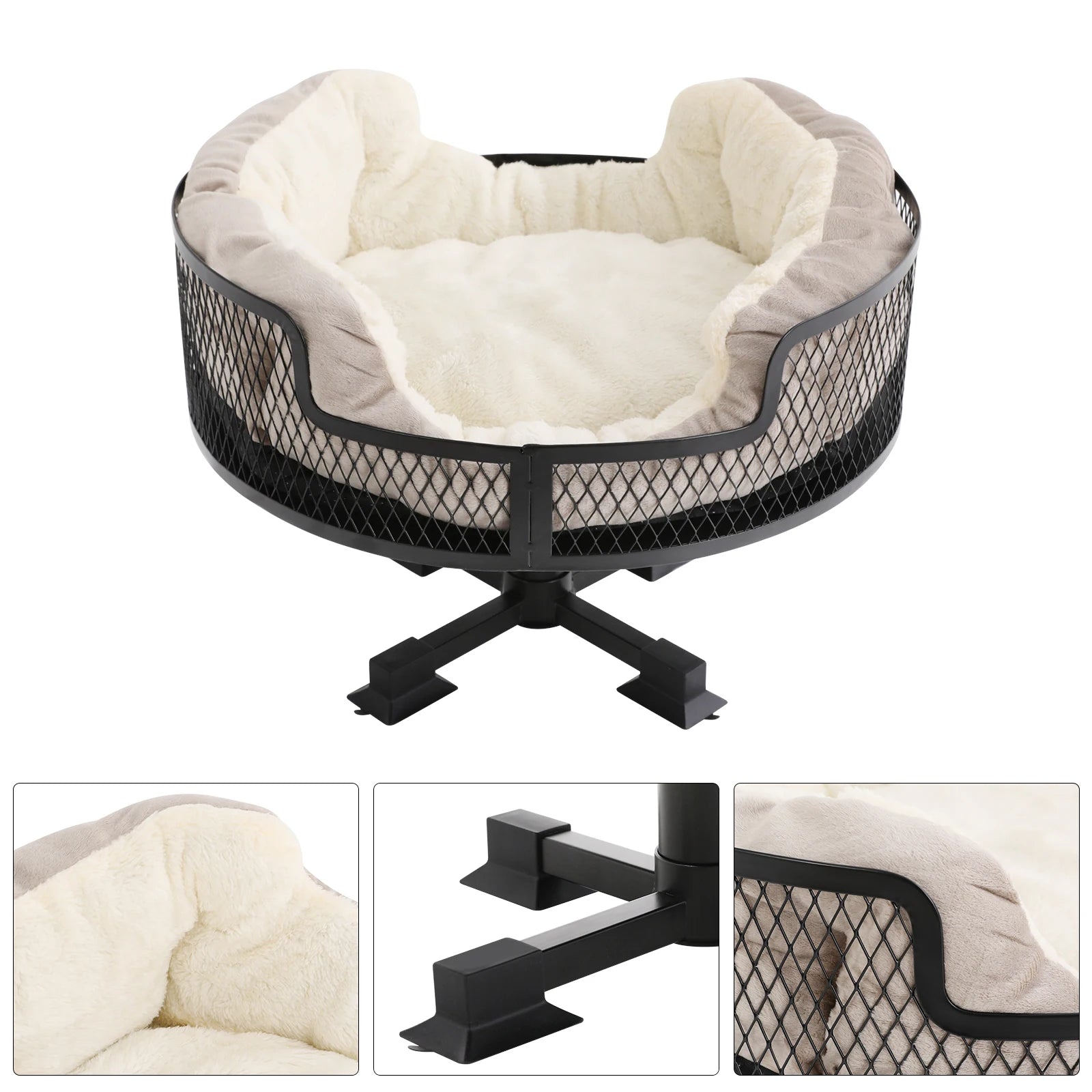 Portable Stainless Steel Elevated Pet Desk Bed