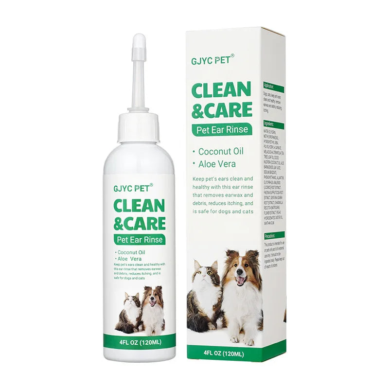 Coconut Oil & Aloe Vera Clean Care Pet Ear Rinse