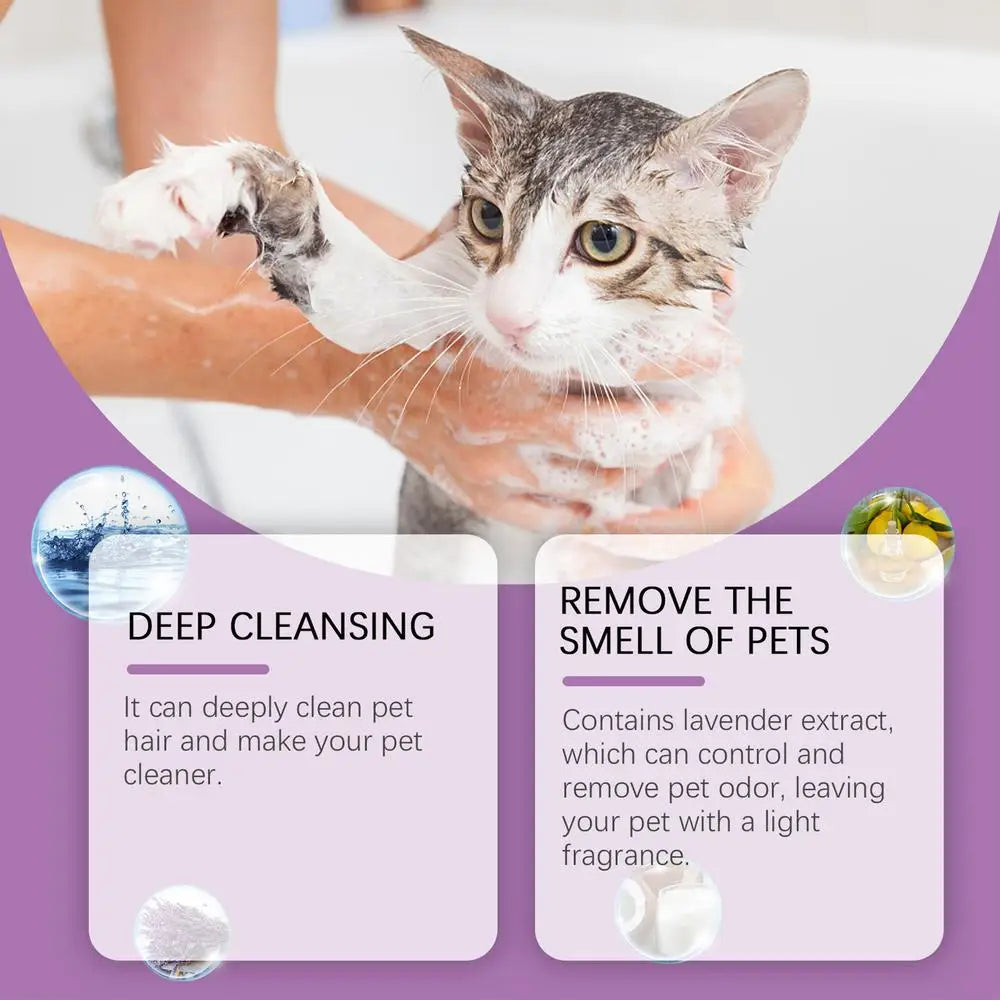 Lavender Natural Plant-Based Deodorizing Pet Shampoo Conditioner