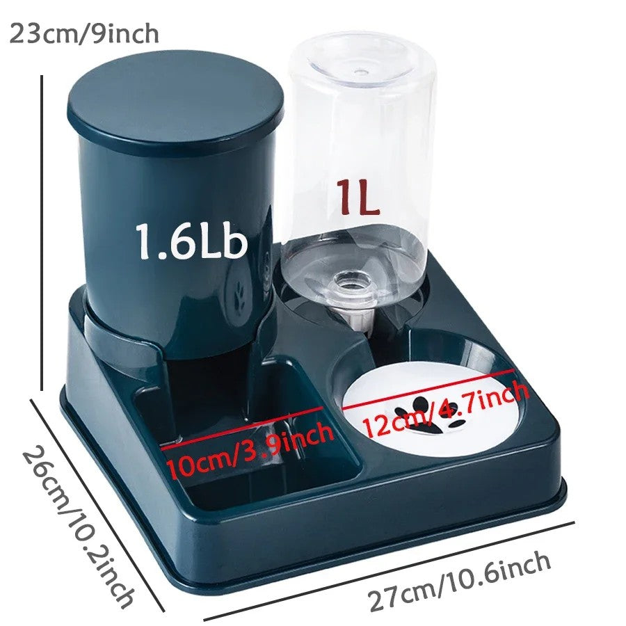 2-In-1 Tilted Pet Gravity Food & Water Dispenser Set