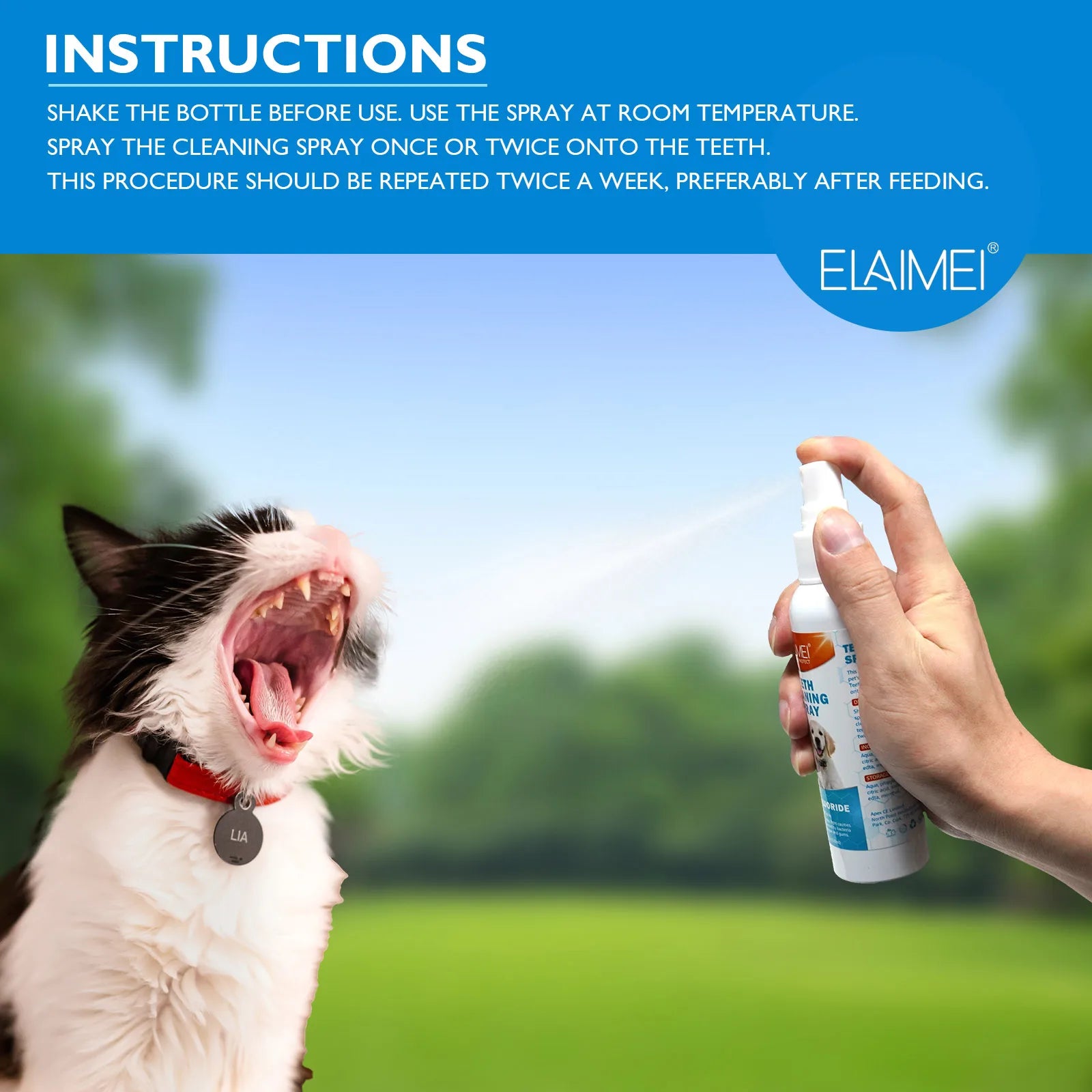 Pet Teeth Cleaning Dental Spray w/Fluoride