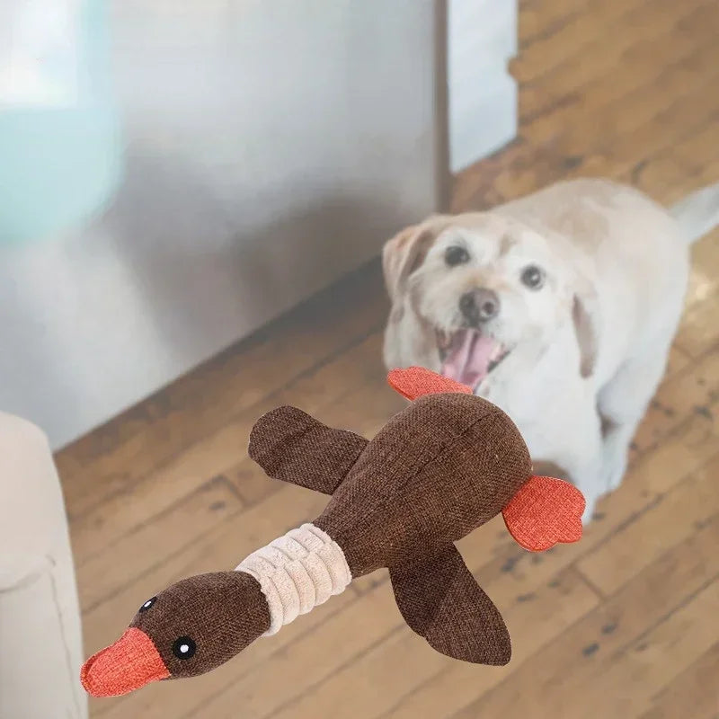 Mallard Duck Plush Dog Toy w/Squeaker