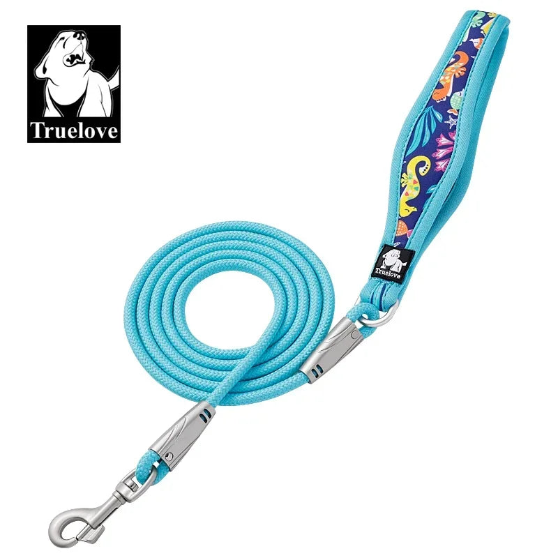 Floral Printed Neoprene-Padded Dog Leash