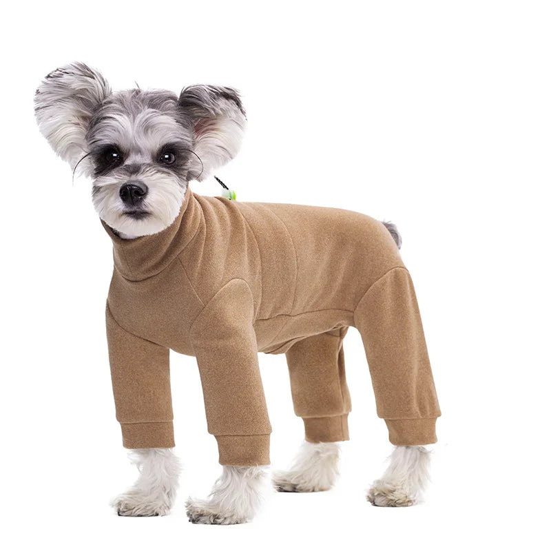 Soft Velvet High Neck Dog Pajamas For Small Dogs
