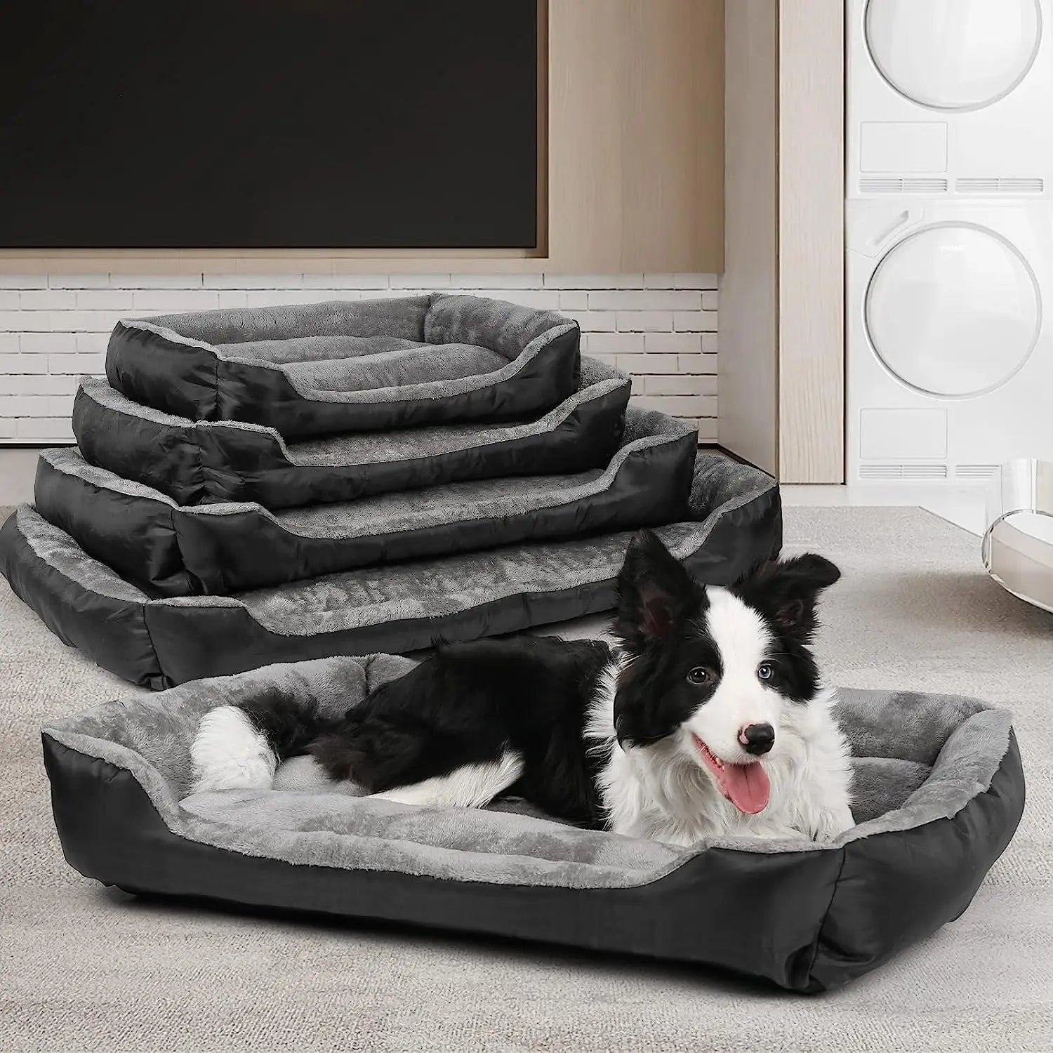 ATUBAN Retangular Plush Pet Bed