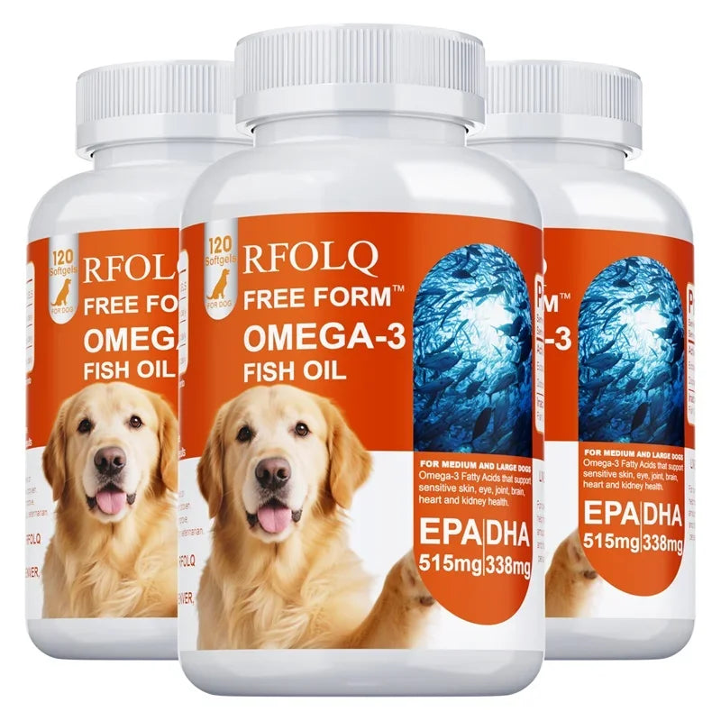 Deep-Sea Free Form OMEGA-3 Fish Oil Softgels For Dogs