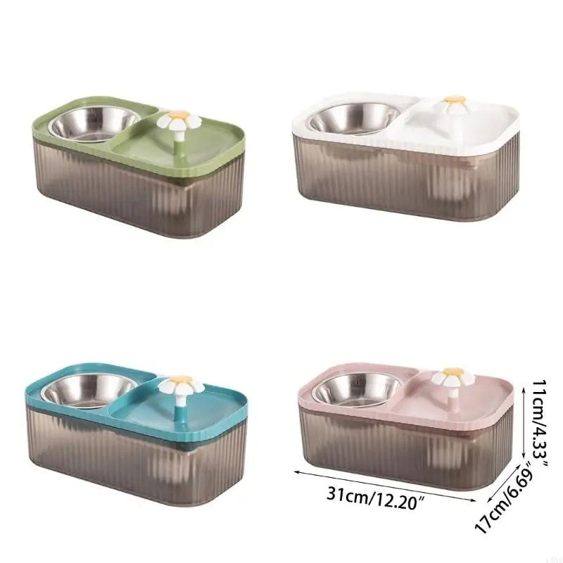 Automatic 2-in-1 Pet Feeder & Water Fountain