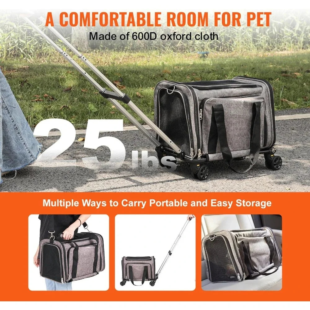 Airline Approved Expandable Rolling Pet Carrier
