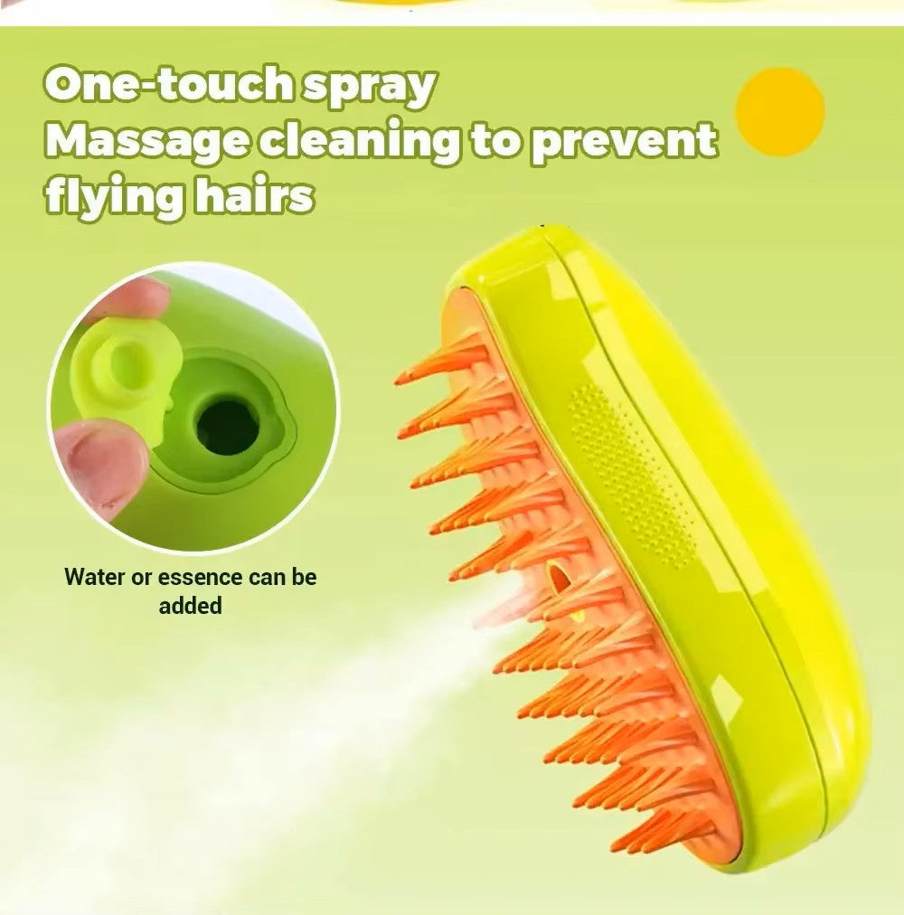 Electric 3-in-1 Pet Grooming Steam Brush