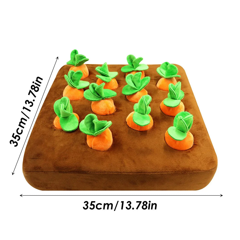 Plush Carrots Dog Puzzle Snuffle Mat