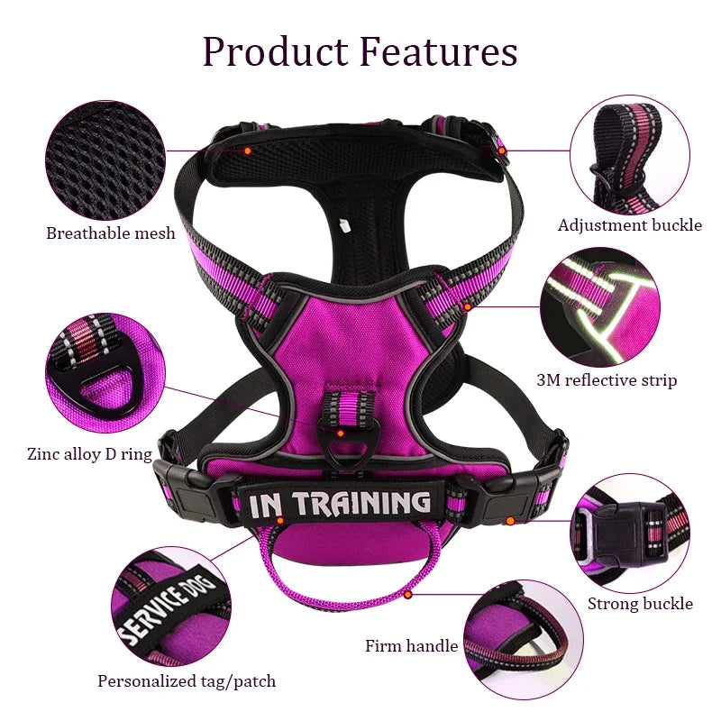 Reflective Personalized Dog Harness Vest