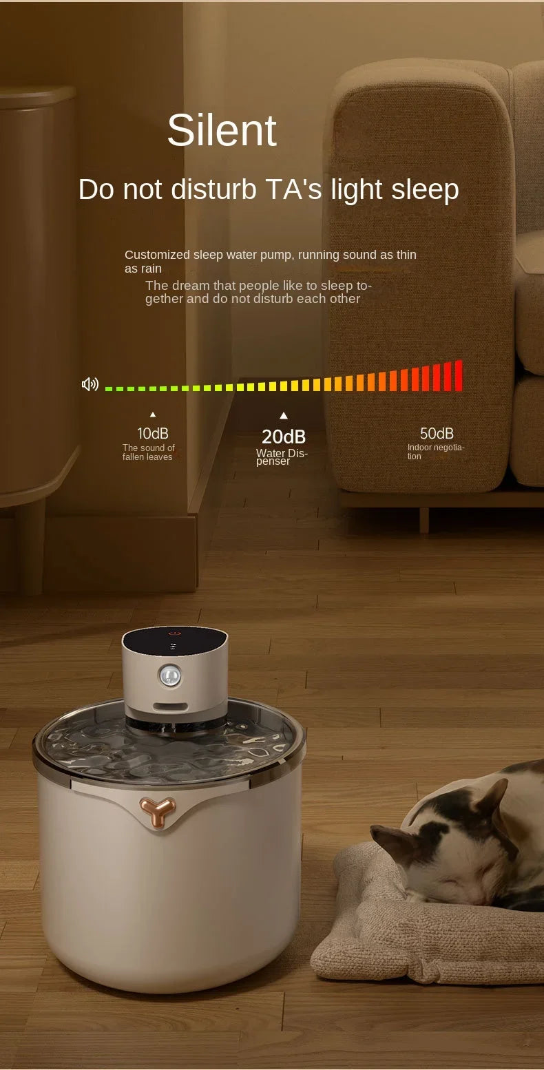 USB Wireless Rechargeable 2.5L Automatic Pet Water Fountain