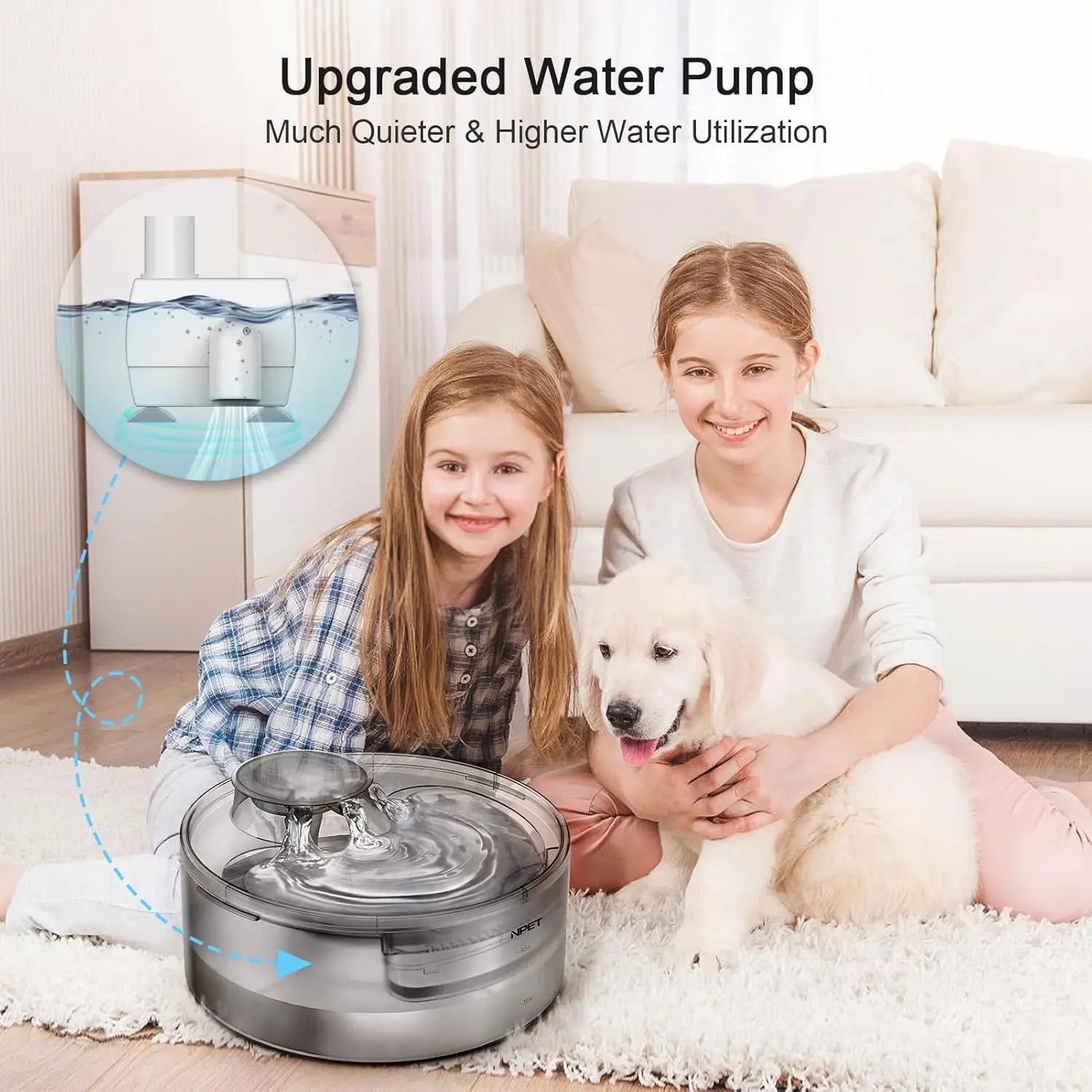 Large Automatic Multi-Pet Water Fountain