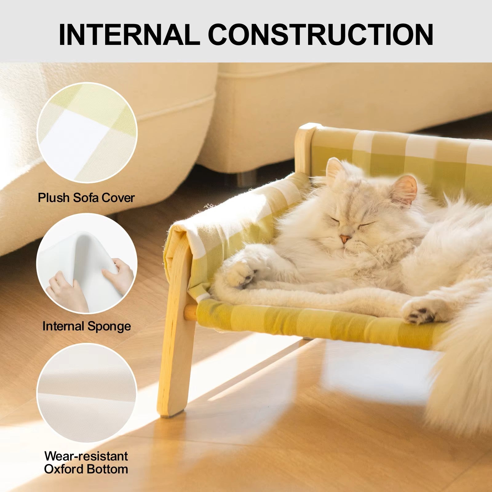 Small Pet Wooden Sofa Bed