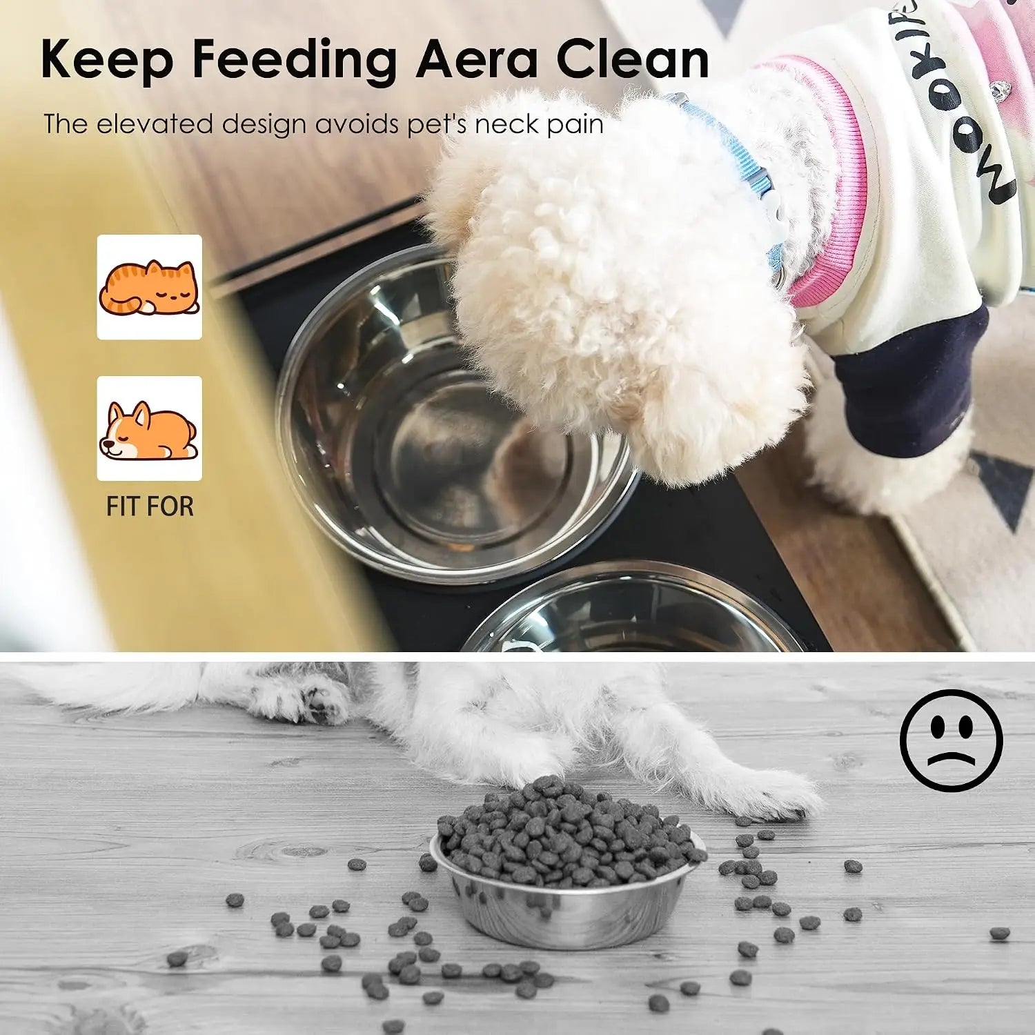Pet Feeder Station w/Storage Cabinet