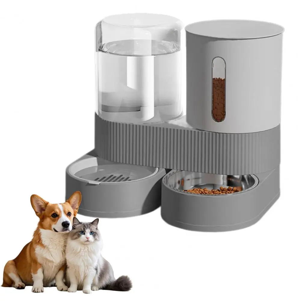 2-in-1 Automatic Pet Feeder & Water Dispenser Set