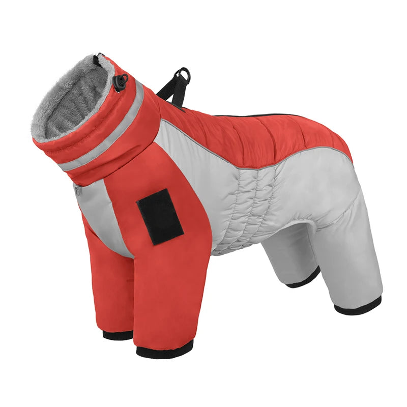 Thick Warm Turtleneck 4‑Legged Dog Snowsuit