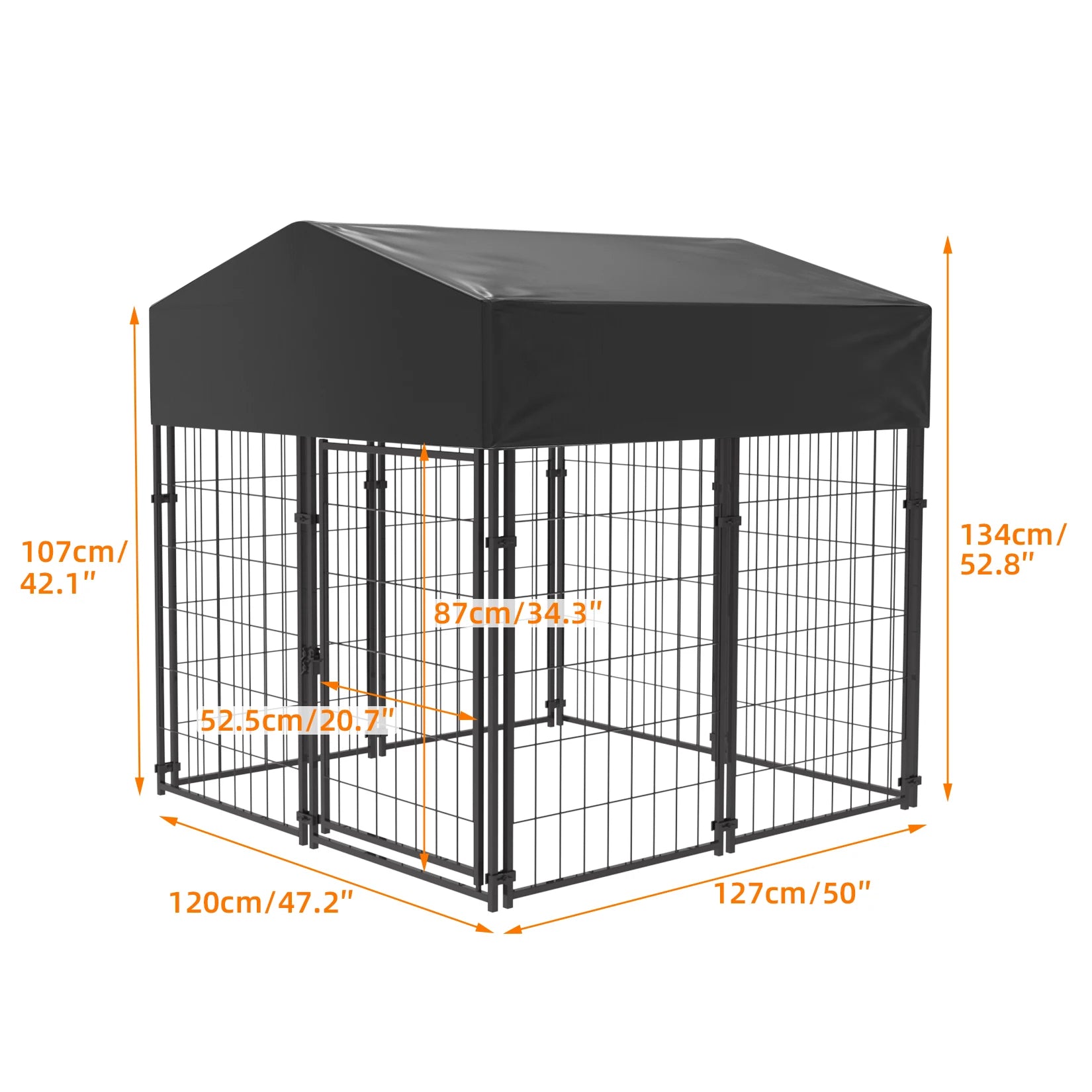 Large Outdoor Dog Kennel w/Water Proof Canopy Cover