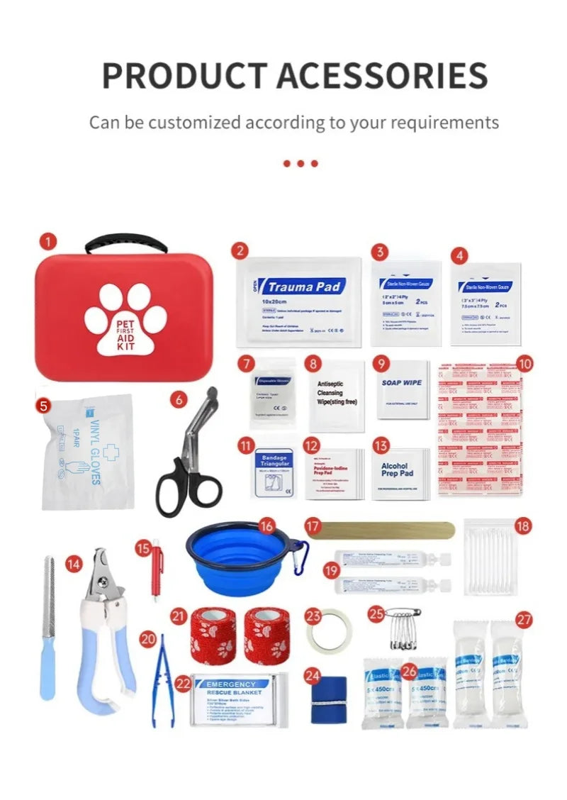 Compact Pet First Aid Emergency Kit