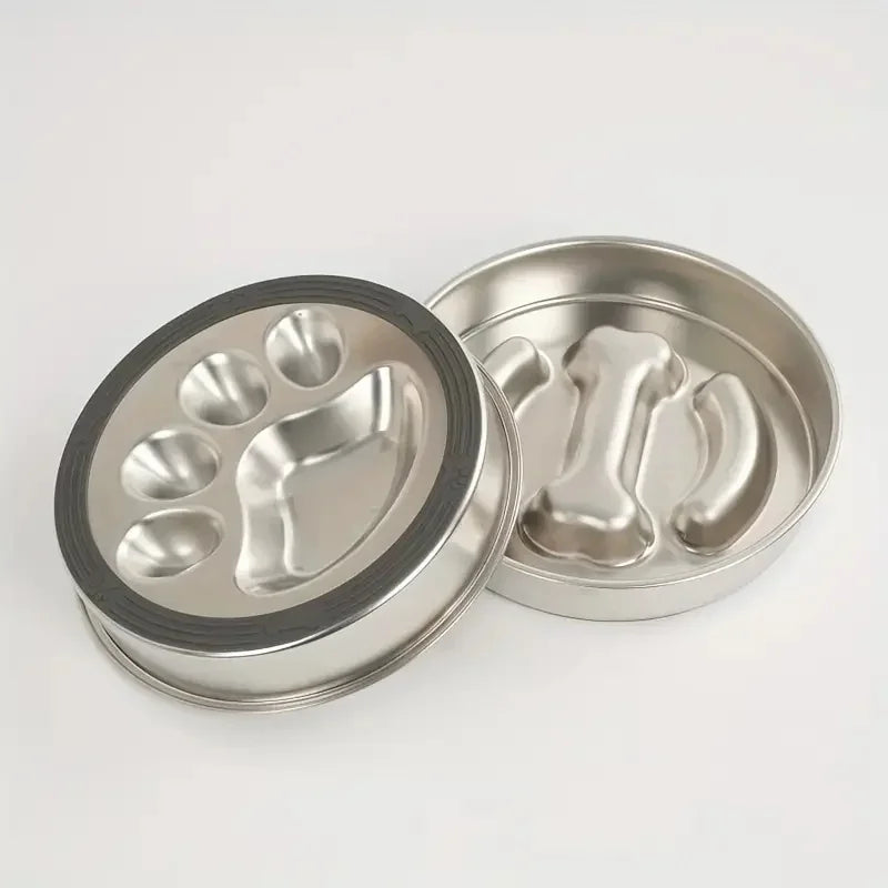Premium Stainless Steel Choke Prevention Slow Food Pet Bowl