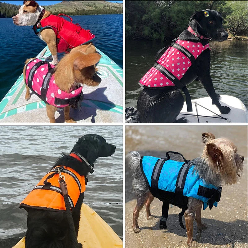 Summer Reflective Adjustable Dog Life Jacket