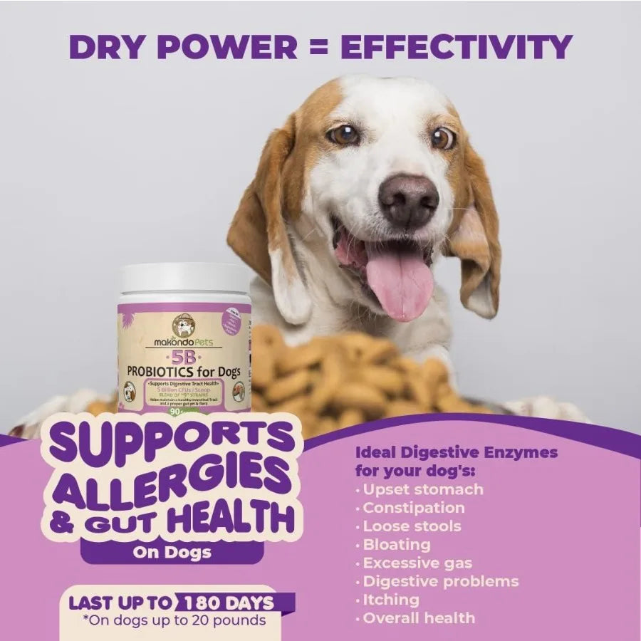 Extra Strength Dog Probiotic and Digestive Enzyme Powder