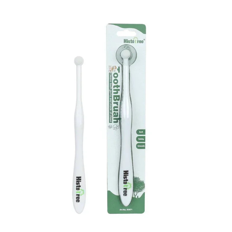 Heavy Duty Anti-Crack Round Head Pet Toothbrush