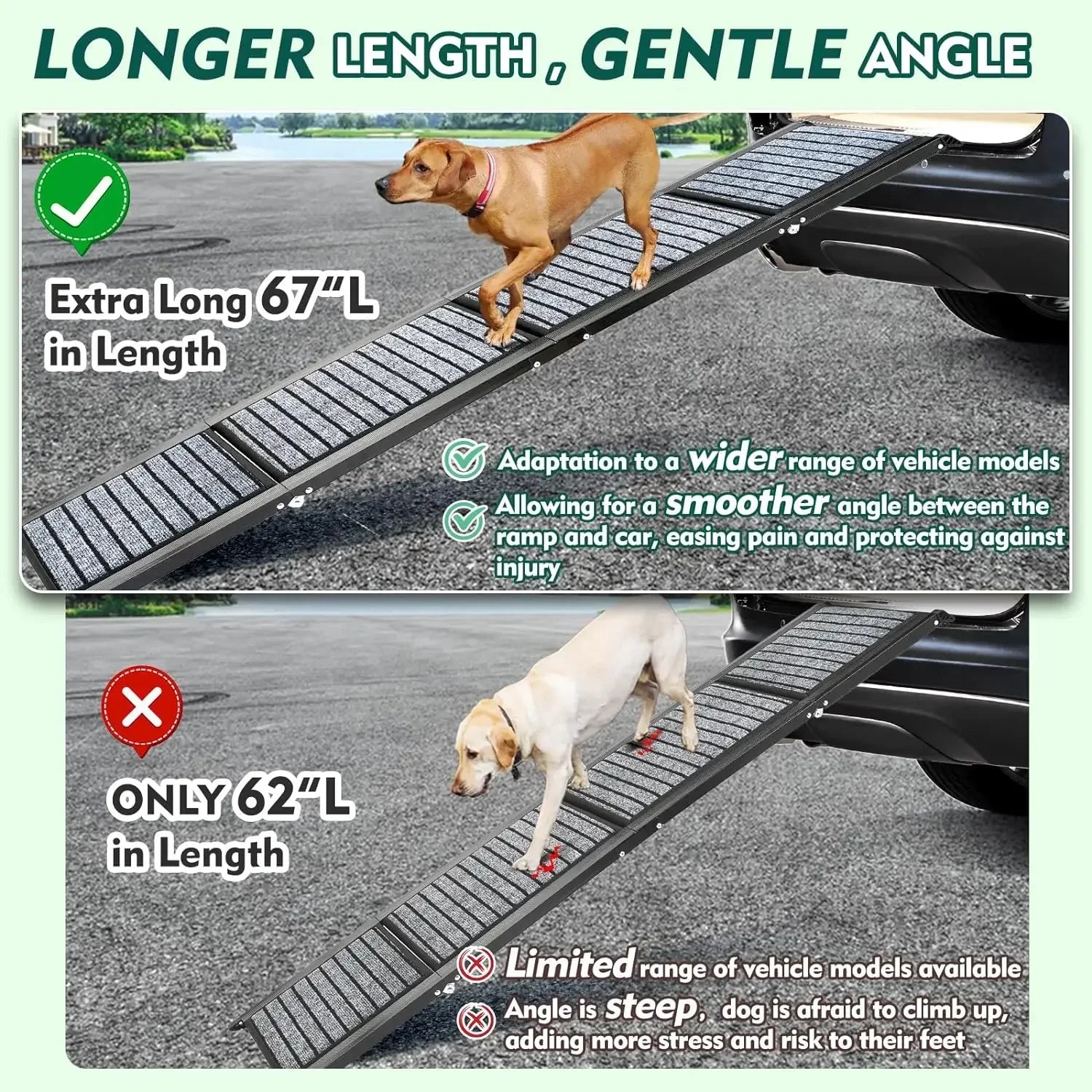 Extra Long Non-Slip Foldable Dog Ramp